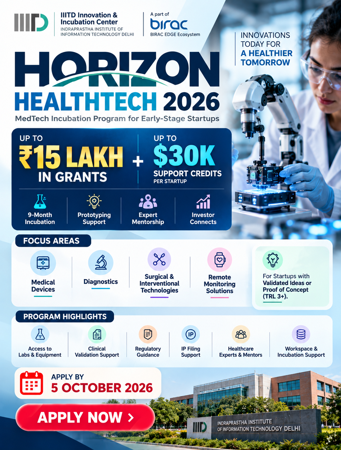 Horizon HealthTech 2026 – MedTech Incubation Program