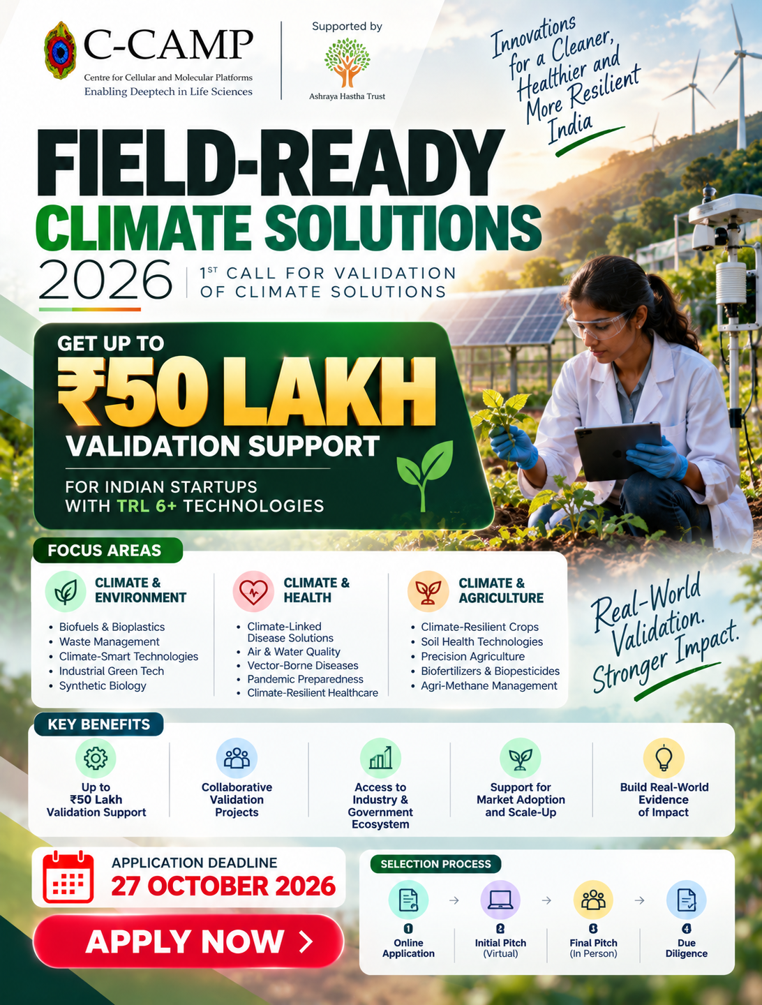 C-CAMP Validation of Field-Ready Climate Solutions 2026
