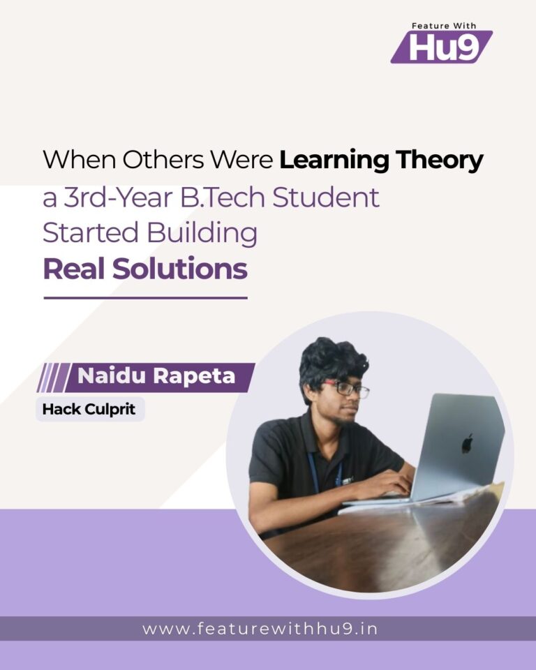 When Others Were Learning Theory, a 3rd-Year B.Tech Student Started Building Real Solutions